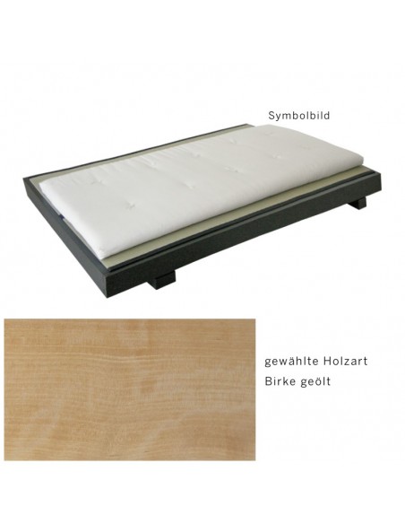 Sato Bett Tami Holzmuster, BirkeMassivholz  geölt