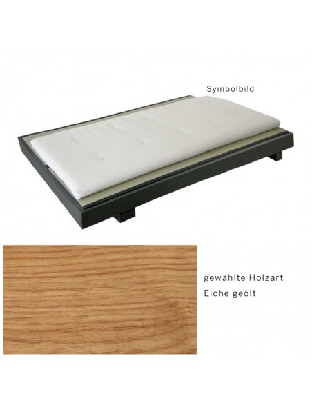 Sato Bett Tami Holzmuster, Eiche Massivholz geölt