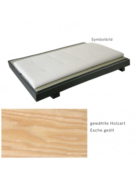 Sato Bett Tami Holzmuster, Esche Massivholz geölt