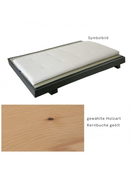 Sato Bett Tami Holzmuster, Kernbuche massivholz geölt