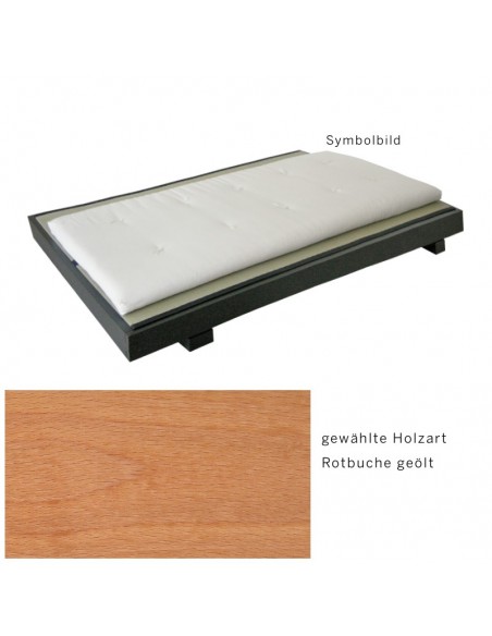 Sato Bett Tami Holzmuster, Rotbuche Massivholz geölt