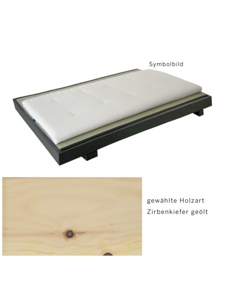 Sato Bett Tami Holzmuster, Zirbenkiefer Massivholz geölt