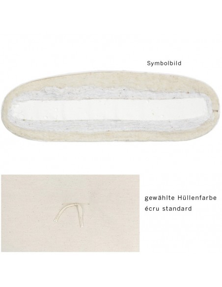 Sato Futon Standard ecru mit Natur-Latex, Baumwolle und Schurwolle