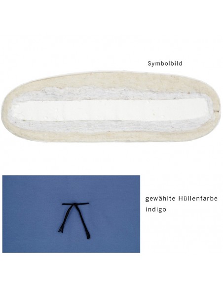 Sato Futon Standard indigo with natural latex, cotton and virgin wool