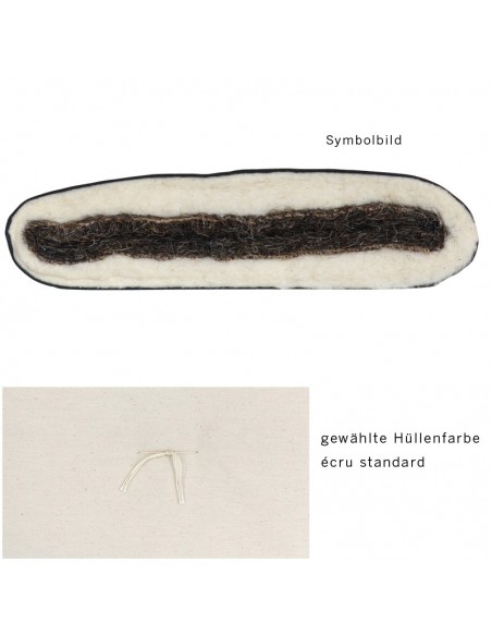 Sato Futon Rollmatte ecru mit Rosshaar und Schurwolle, rollbar