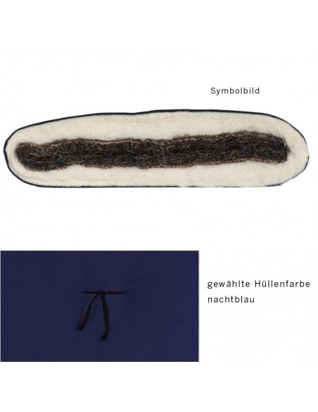 Sato Futon Rollmatte nachtblau mit Rosshaar und Schurwolle, rollbar