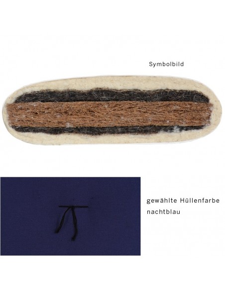 Sato futon upholstered mat Integral firm enachtblau with coconut core, horsehair and virgin wool