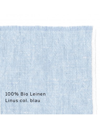 fabric organic linen Linus col. blue