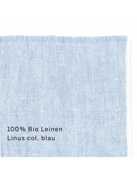 fabric organic linen Linus col. blue