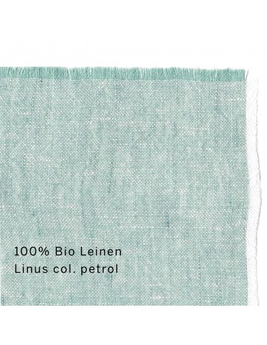 Futon-Übezug Stoff Bio Leinen Linus col. petrol