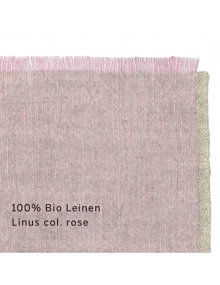 fabric organic linen Linus col. rose