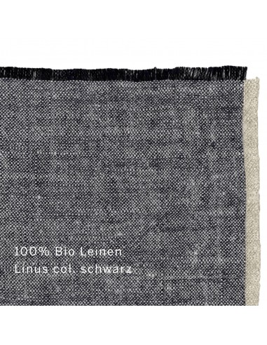 Stoff Bio Leinen Linus col. schwarz