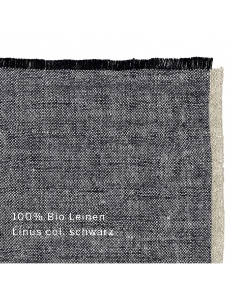 Stoff Bio Leinen Linus col. schwarz