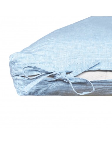 Futon-Übezug Stoff Bio Leinen Linus col. blau