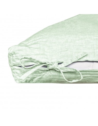 Futon slipcover fabric organic linen Linus col. light green
