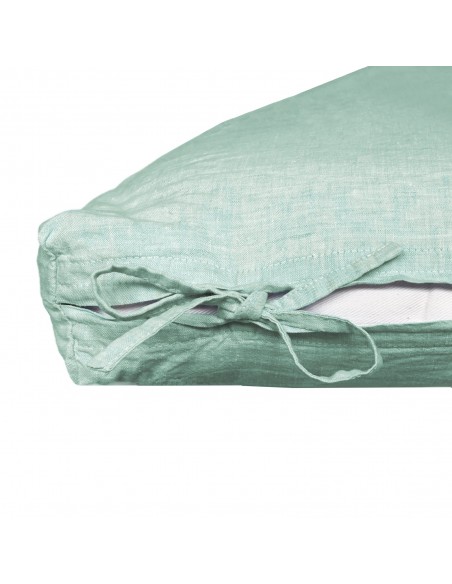 Futon-Übezug Stoff Bio Leinen Linus col. petrol