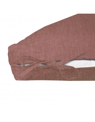 Futon slipcover fabric organic linen Linus col. red
