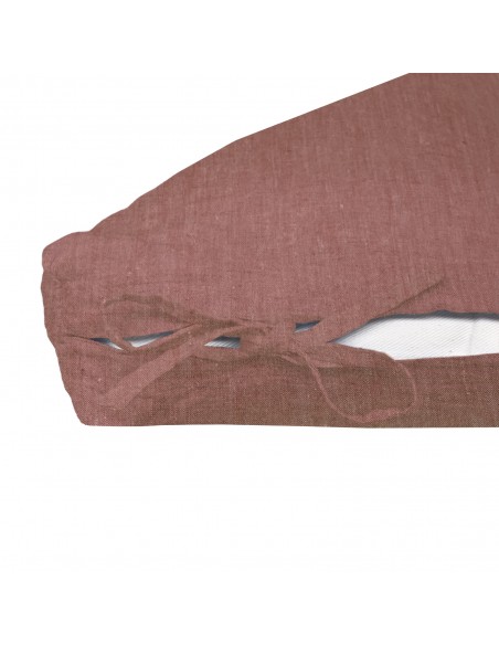 Futon slipcover fabric organic linen Linus col. red