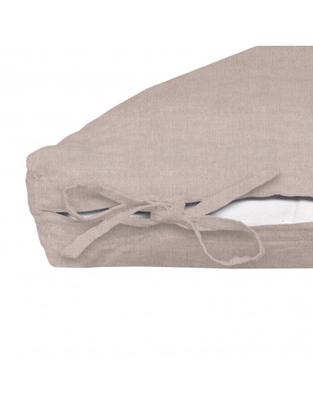 Futon-Übezug Stoff Bio Leinen Linus col. rose