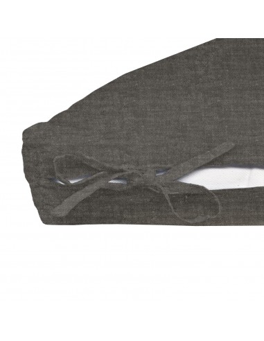 Futon slipcover fabric organic linen Linus col. black