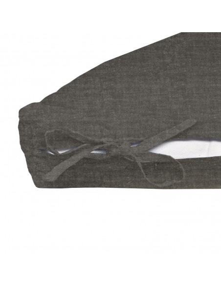 Futon slipcover fabric organic linen Linus col. black