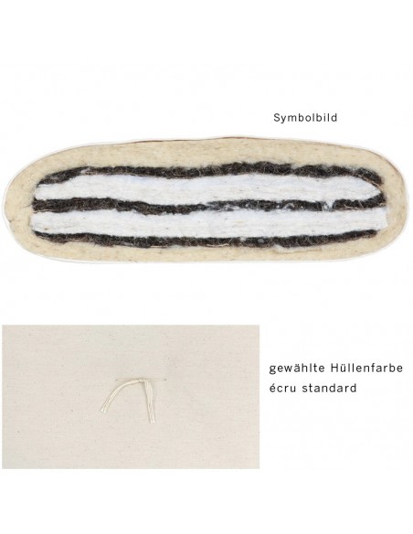 Sato Futon Standard fest ecru mit  Rosshaar, Baumwolle und Schurwolle