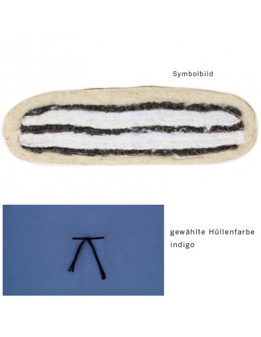 Sato Futon Standard firm indigo with horsehair, cotton and pure new wool