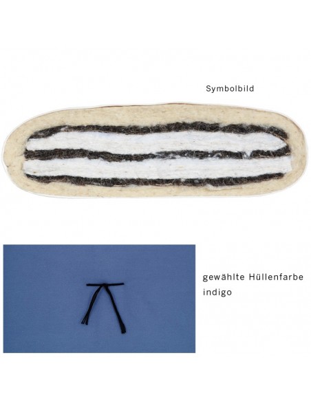 Sato Futon Standard firm indigo with horsehair, cotton and pure new wool