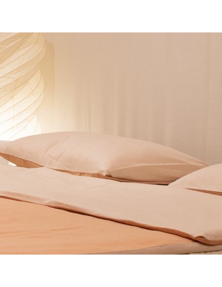 Duvet cover with pillow on display at Sato