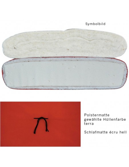 Sato Futon Polstermatte mit Schlafmatte soft terra, Inhalt  Naturlatex, und Schurwolle