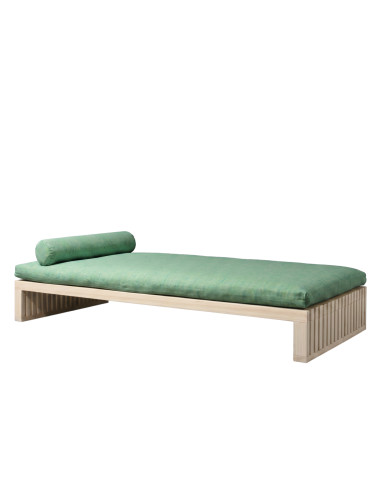 Tenshi Liege, Sato design, Schlafsofa Tannenholz, modulares Sofa-Bett, japanisches Wohnen, minimalistisch, Massivholzmöbel, Sato