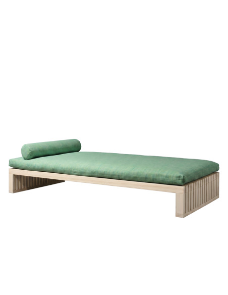 Tenshi Liege, Sato design, Schlafsofa Tannenholz, modulares Sofa-Bett, japanisches Wohnen, minimalistisch, Massivholzmöbel, Sato