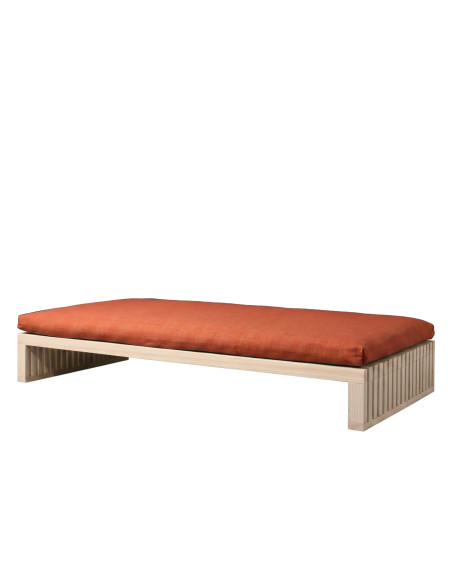 Tenshi Liege, Chaise, Sato design, fir wood sofa bed, modular daybed, Japanese living, minimalist, solid wood furniture, Sato Zu