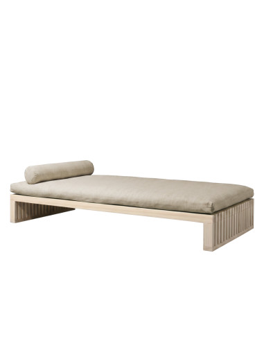 Tenshi Liege, Sato design, Schlafsofa Tannenholz, modulares Sofa-Bett, japanisches Wohnen, minimalistisch, Massivholzmöbel, Sato