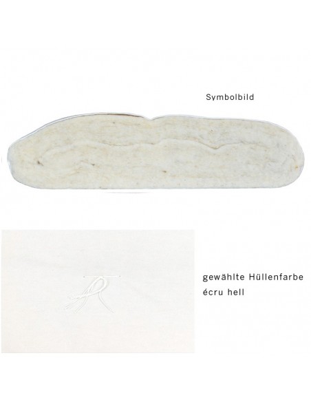 Sato Futon Schlafmatte Schurwolle, Hülle ecru hell