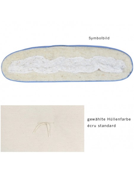Sato Futon Traditionell ecru mit Baumwolle und Schurwolle