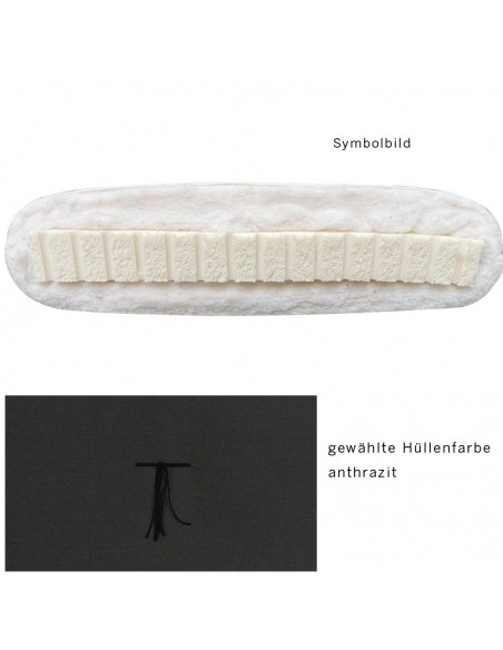 Sato futon roll mat vegan medium anthracite with natural latex and cotton