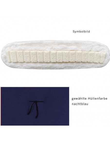 Sato futon roll mat vegan medium night blue with natural latex and cotton