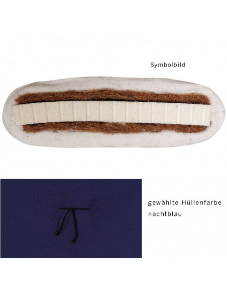 Sato Futon Polstermatte Integral vegan nachtblau mit Naturlatex, Kokosfasern und Baumwolle