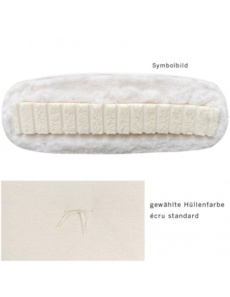 Sato Futon Standard vegan medium ecru mit Naturlatex, Kokosfasern und Baumwolle