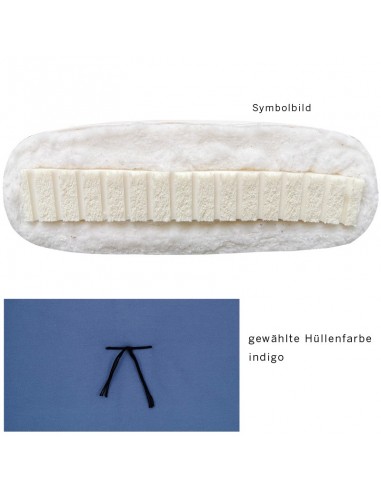 Sato Futon Standard vegan medium indigo  mit Naturlatex, Kokosfasern und Baumwolle