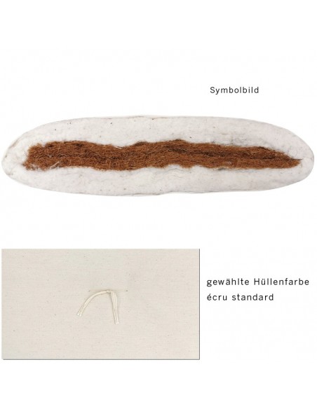 Sato Futon Vegan Rollmatte fest ecru mit Kokosfasern und Baumwolle