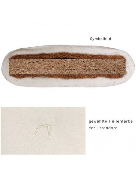 Sato Futon Polstermatte Integral vegan fest ecru mit Kokoskern, Kokosfasern und Baumwolle