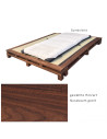 Sato Sandai bed, wood finish, solid walnut, oiled