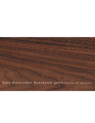 Sato Sandai bed, wood finish, solid walnut, oiled