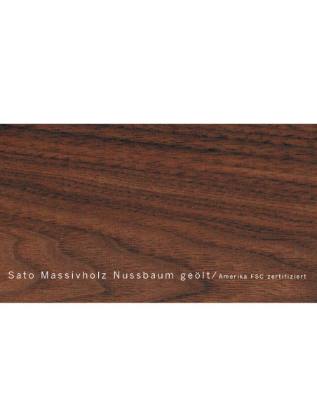 Sato Sandai bed, wood finish, solid walnut, oiled