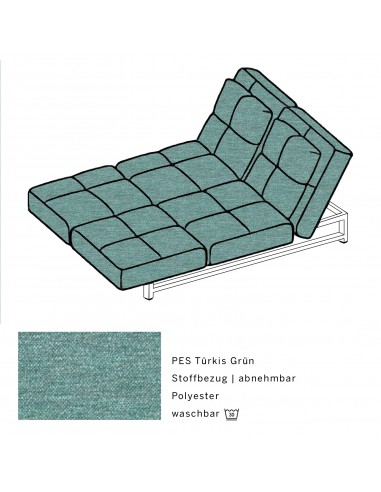 Brühl Cross Over Sofa, clear-cut, functional, aesthetic, lounge, sofa bed, double lounger, adjustable backrest