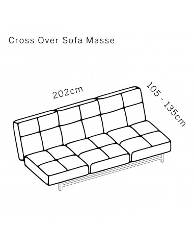 Brühl Cross Over Sofa, clear-cut, functional, aesthetic, lounge, sofa bed, double lounger, adjustable backrest