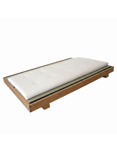 Sato Bett Tami in Eiche geölt, Tatami, Futon, Design und Herstellung Sato