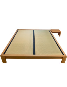 Satobett Kobito mit Nachttisch in Buche, Tatami